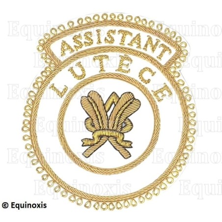 Badge / Macaron GLNF – Grande tenue provinciale – Assistant Grand Secrétaire – Lutèce – Brodé main